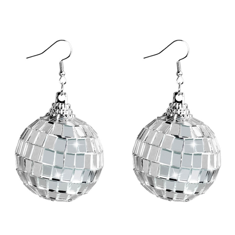 Women'S Fashion Of The 70S - 31BB Disco Ball ต่างหู Dangle ต่างหู