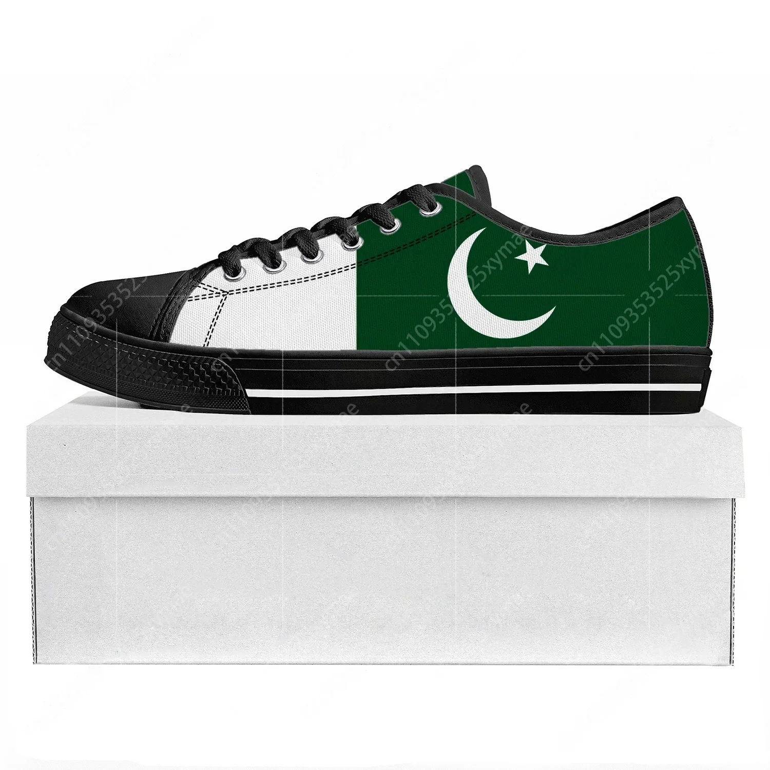 Women Fashion Pakistan - รองเท้าผ้าใบลายธงชาติปากีสถาน คุณภาพสูง สำหรับผู้ชาย ผู้หญิง วัยรุ่น รองเท้าผ้าใบลำลอง
