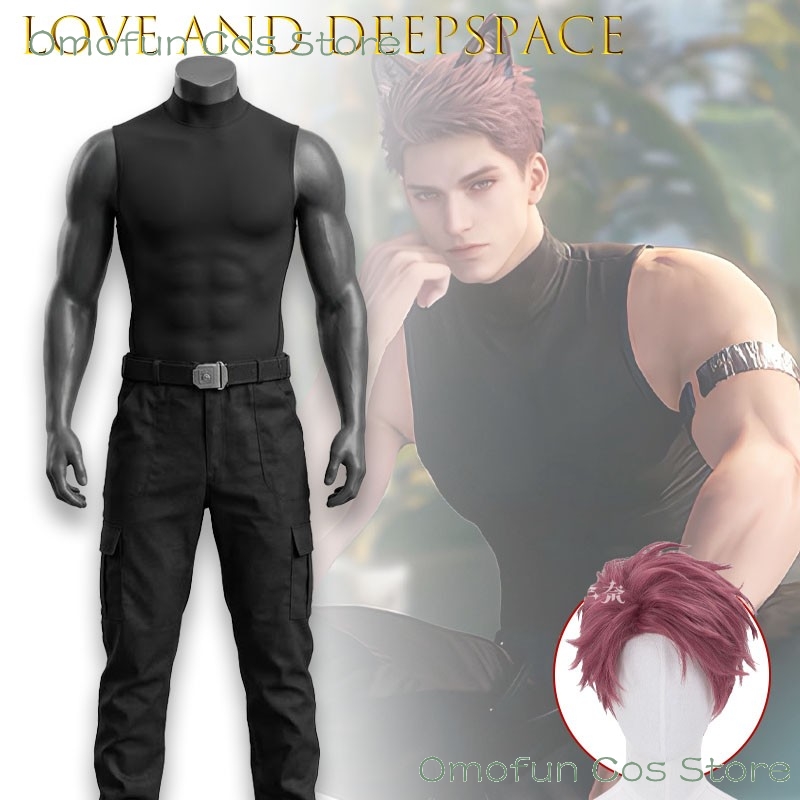 Sleeveless Jumpsuit - เสื้อกั๊กคอสเพลย์ตัวละครเกม Love And Deepspace Valko สำหรับผู้ชาย