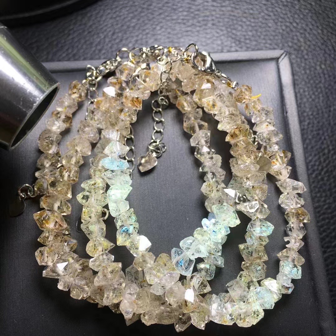 Women Fashion Pakistan - 1 Pc Fengbaowu ธรรมชาติปากีสถาน Herkimer สร้อยข้อมือเพชร