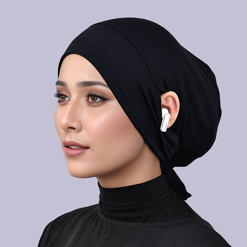 Women'S Fashion Visor - ปรับ Modal ภายใต้หมวกหูหมวก Hijab Solid มุสลิม