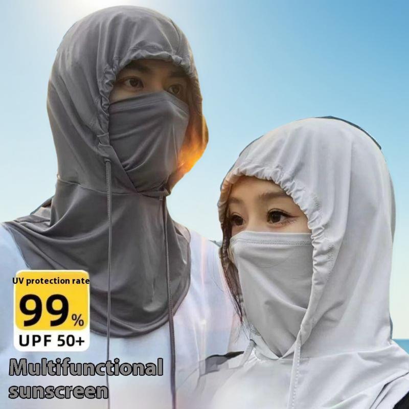 Women'S Fashion Visor - หน้ากากกันแดดแบบระบายอากาศได้ พร้อมปีกหมวก ผ้าไหมน้ำแข็ง ป้องกันแสงแดด สำหรับผู้ชายและผู้หญิง ปกปิดใบหน้าและลำคอ