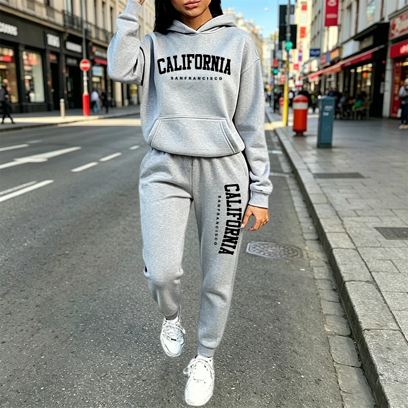 Women'S Fashion Hoodies - ชุดลำลองสไตล์คนเมือง เสื้อฮู้ดดี้และกางเกงจ็อกเกอร์ แฟชั่นฤดูใบไม้ร่วง-ฤดูหนาว 2026 คอลเลคชั่นใหม่ ชุดวอร์มผู้หญิง