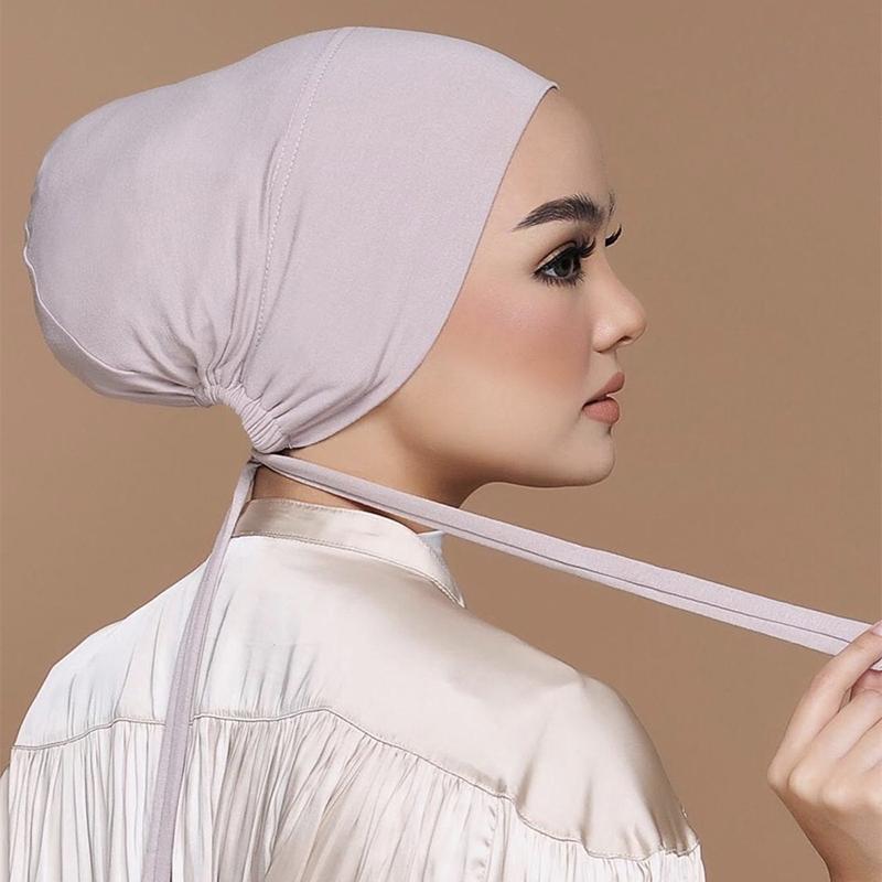 Women'S Fashion Visor - หมวกฮิญาบแบบนุ่มใหม่ ผ้าคลุมผมมุสลิม หมวกฮิญาบแบบสวมด้านใน ผ้าคลุมผมอิสลาม หมวกอินเดีย ผ้าโพกศีรษะผู้หญิง