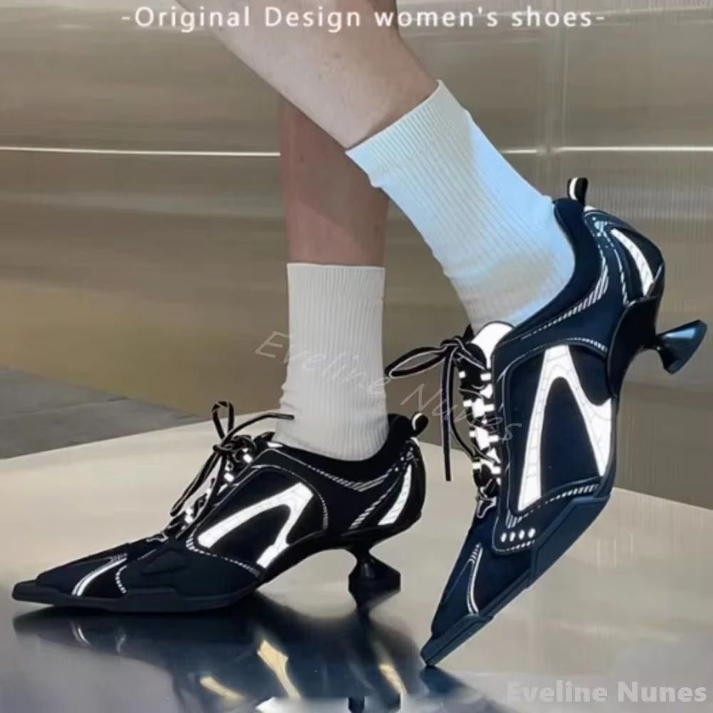 รองเท้าผ้าตาข่ายแบบส้นสูงสำหรั - Sneakers Fashion Women บทวิจารณ์และราคา
