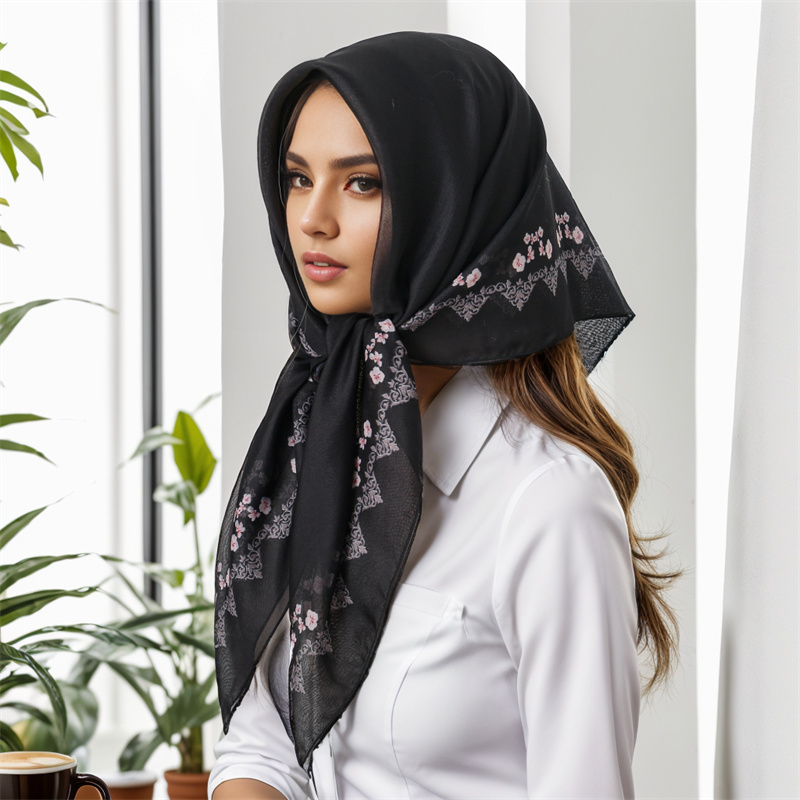ใหม่มุสลิมสแควร์ฮิญาบผ้าพันคอพ - Women'S Fashion Visor บทวิจารณ์และราคา