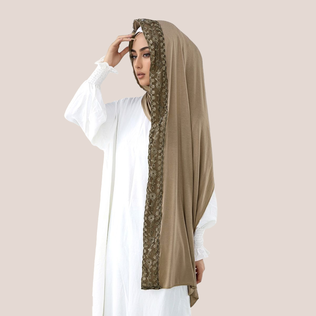 ผ้าคลุมศีรษะมุสลิมแบบยาว ผ้าฝ้ - Women'S Fashion Jersey บทวิจารณ์และราคา