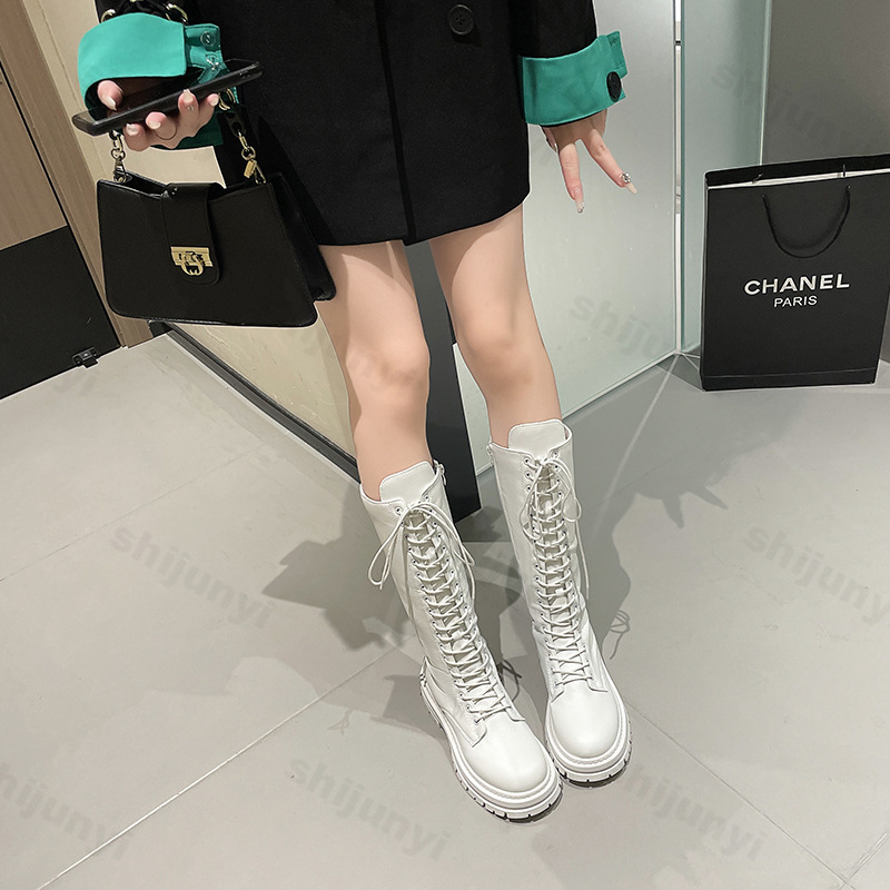 รองเท้าบูทส้นตึกทรงนักรบสำหรับ - Women'S Fashion Knee High Boots บทวิจารณ์และราคา