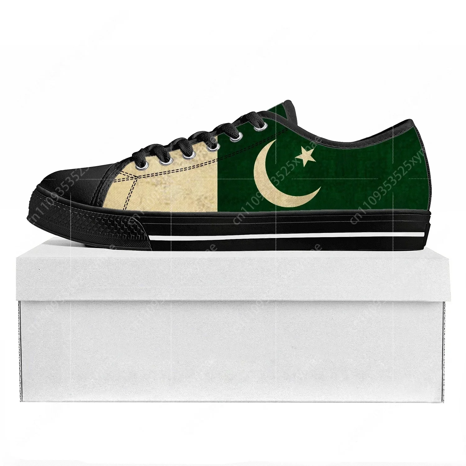 รองเท้าผ้าใบลายธงชาติปากีสถาน  - Women Fashion Pakistan บทวิจารณ์และราคา