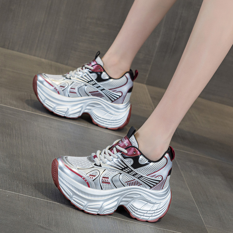 รองเท้าผ้าใบเสริมส้นสูง 8 ซม.  - Sneakers Fashion Women บทวิจารณ์และราคา