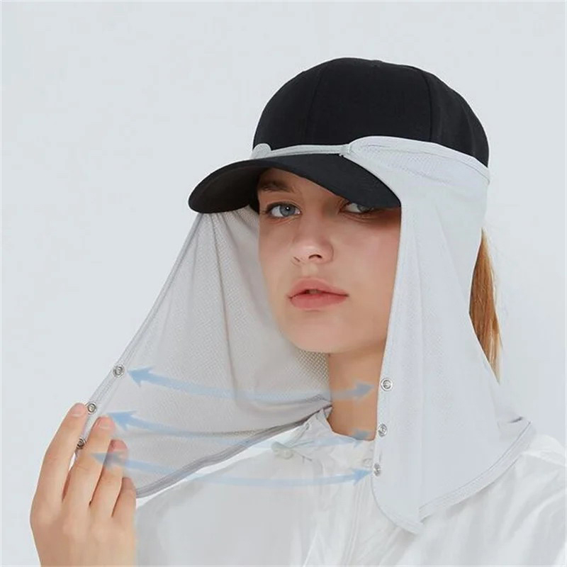 Quick Drying หมวกตกปลา Face คอ - Women'S Fashion Visor บทวิจารณ์และราคา