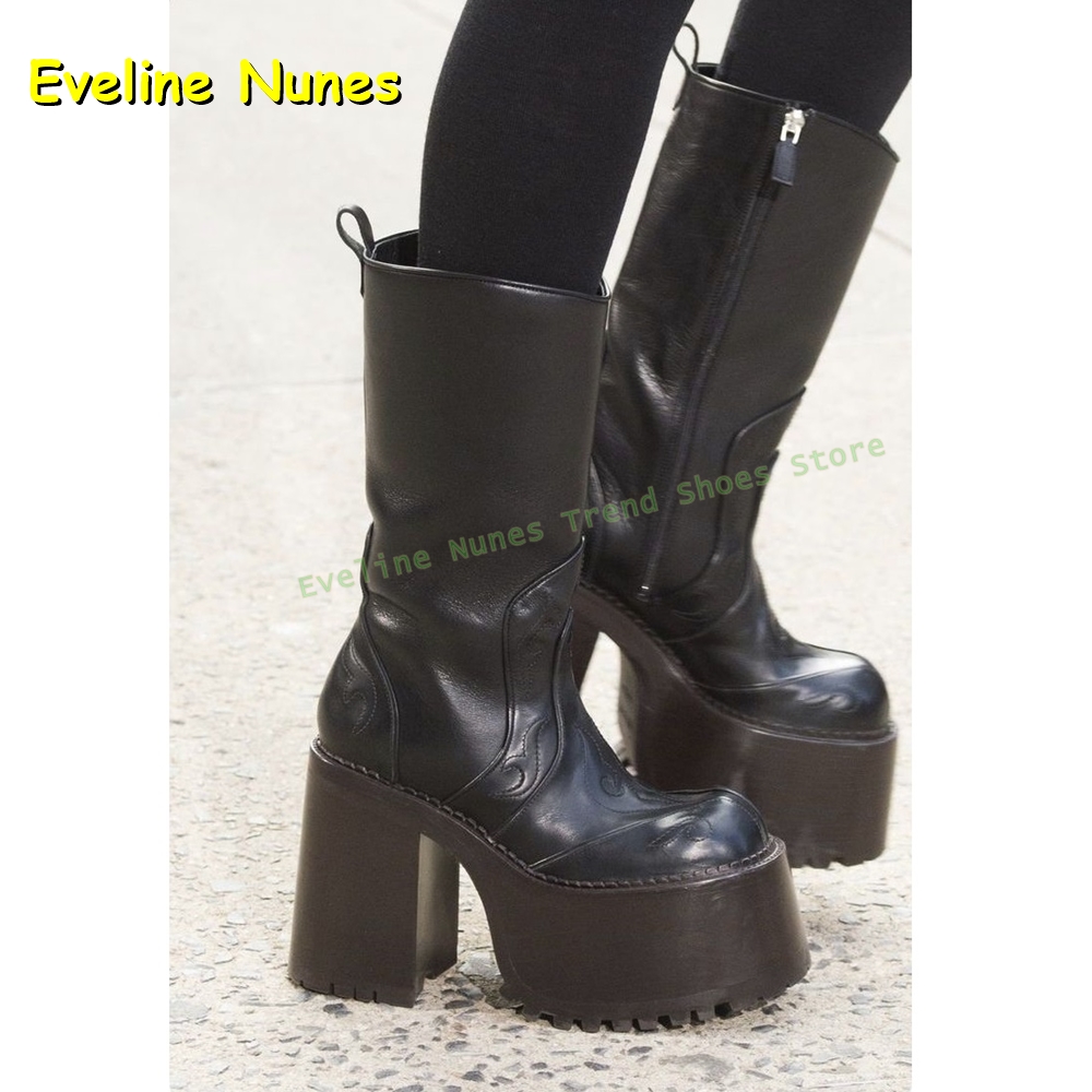 รองเท้าบูทปักลายทรงสูงถึงเข่า  - Women'S Fashion Knee High Boots บทวิจารณ์และราคา