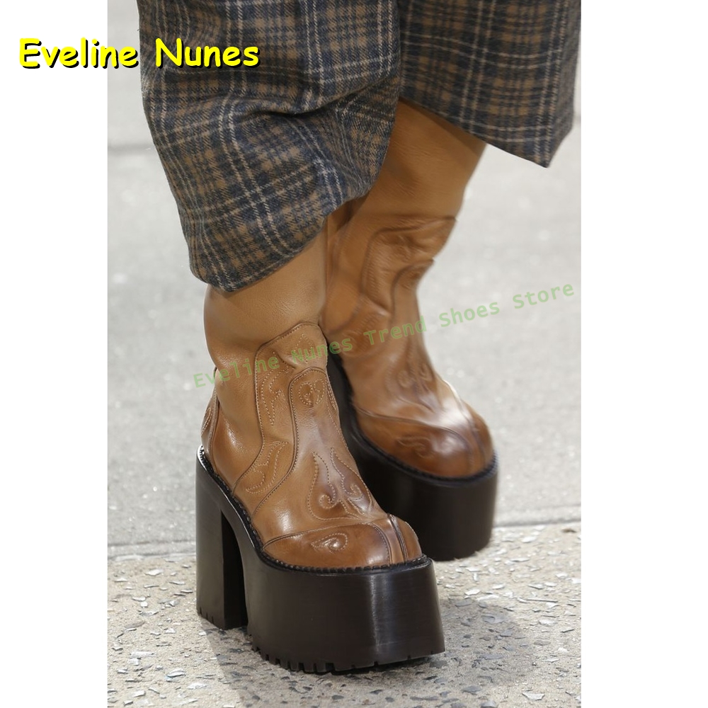 รองเท้าบูทปักลายทรงสูงถึงเข่า  - Women'S Fashion Knee High Boots บทวิจารณ์และราคา