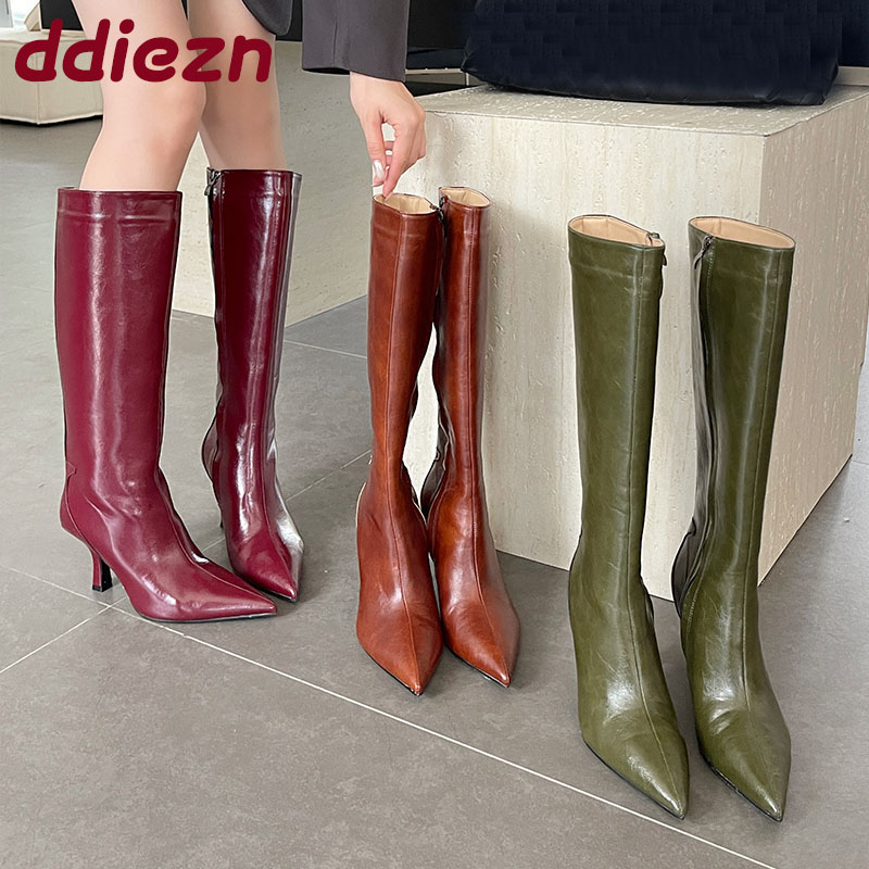รองเท้าบูทหุ้มข้อสูงถึงเข่า หั - Women'S Fashion Knee High Boots บทวิจารณ์และราคา