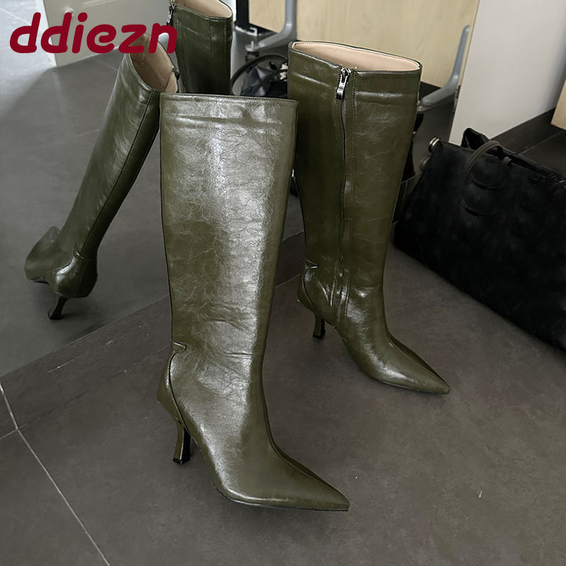 รองเท้าบูทหุ้มข้อสูงถึงเข่า หั - Women'S Fashion Knee High Boots บทวิจารณ์และราคา