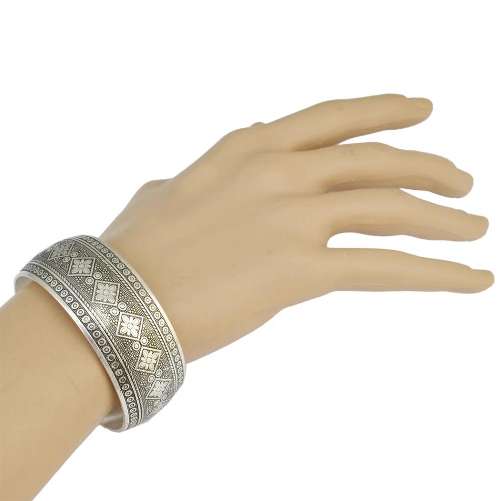 กำไลข้อมือสีเงินสไตล์ทิเบตวินเ - Women Fashion Pakistan บทวิจารณ์และราคา