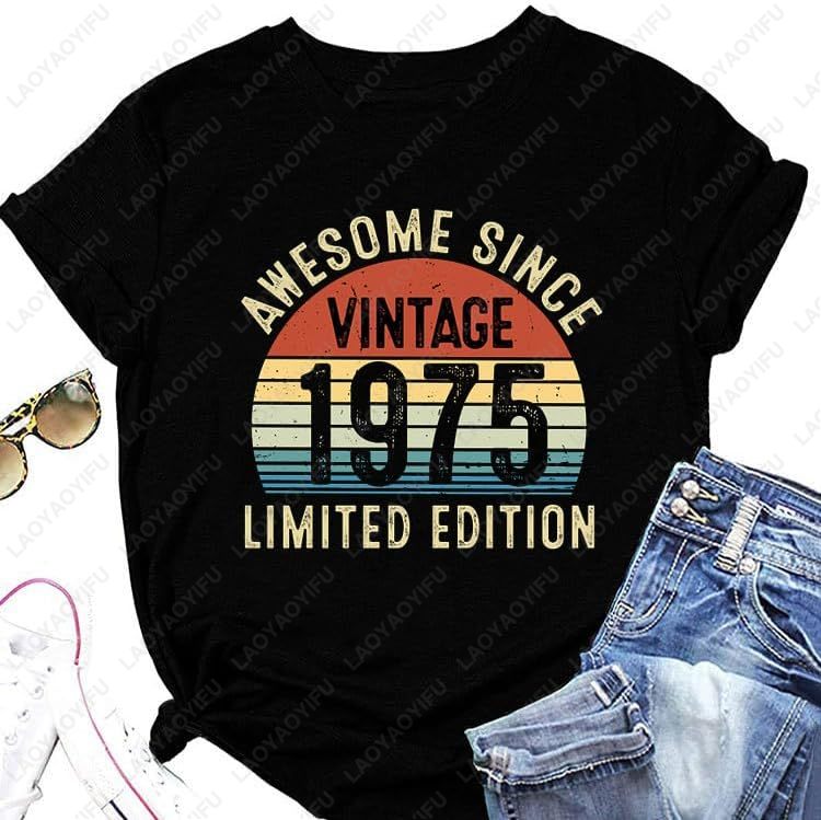 Vintage 1975 เสื้อยืดผู้หญิง 5 - Women'S Fashion Of The 70S บทวิจารณ์และราคา