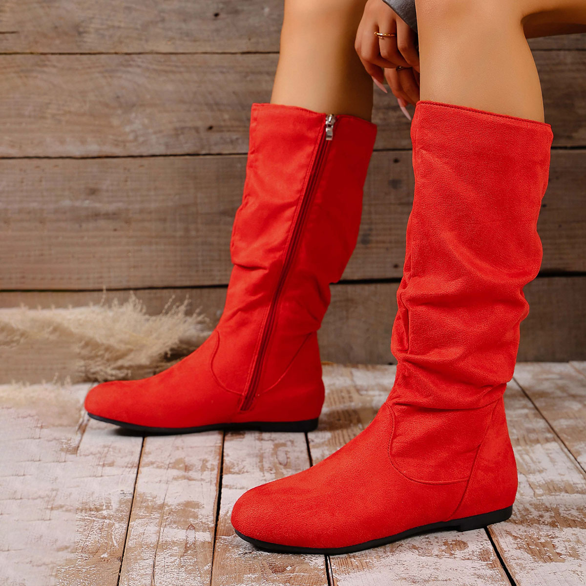 รองเท้าบูทมอเตอร์ไซค์ลำลองแบบส - Women'S Fashion Knee High Boots บทวิจารณ์และราคา