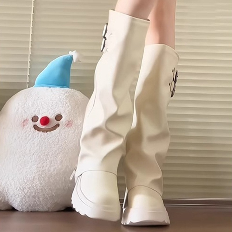รองเท้าบูทผู้หญิงทรงพังก์ สไตล - Women'S Fashion Knee High Boots บทวิจารณ์และราคา