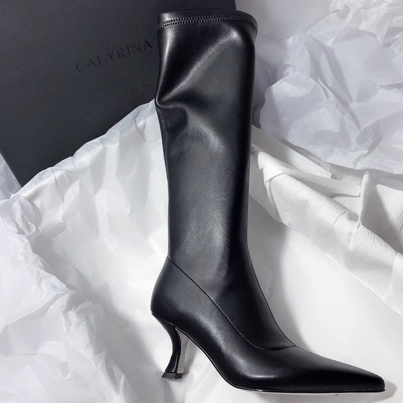 ฤดูใบไม้ร่วงใหม่ Stiletto แฟชั - Women'S Fashion Knee High Boots บทวิจารณ์และราคา