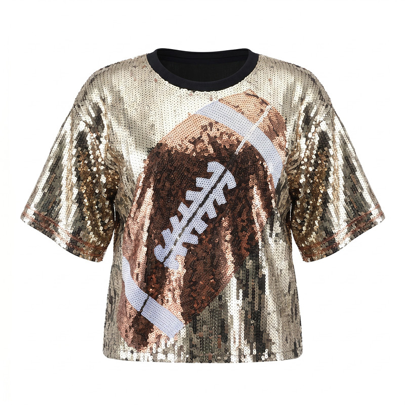 เสื้อยืดแขนสั้นพิมพ์ลายรักบี้ป - Women'S Fashion Rugby Top บทวิจารณ์และราคา