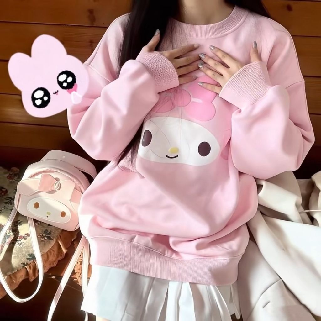 เสื้อฮู้ดดี้แขนยาวพิมพ์ลายซานร - Women'S Fashion Hoodies บทวิจารณ์และราคา