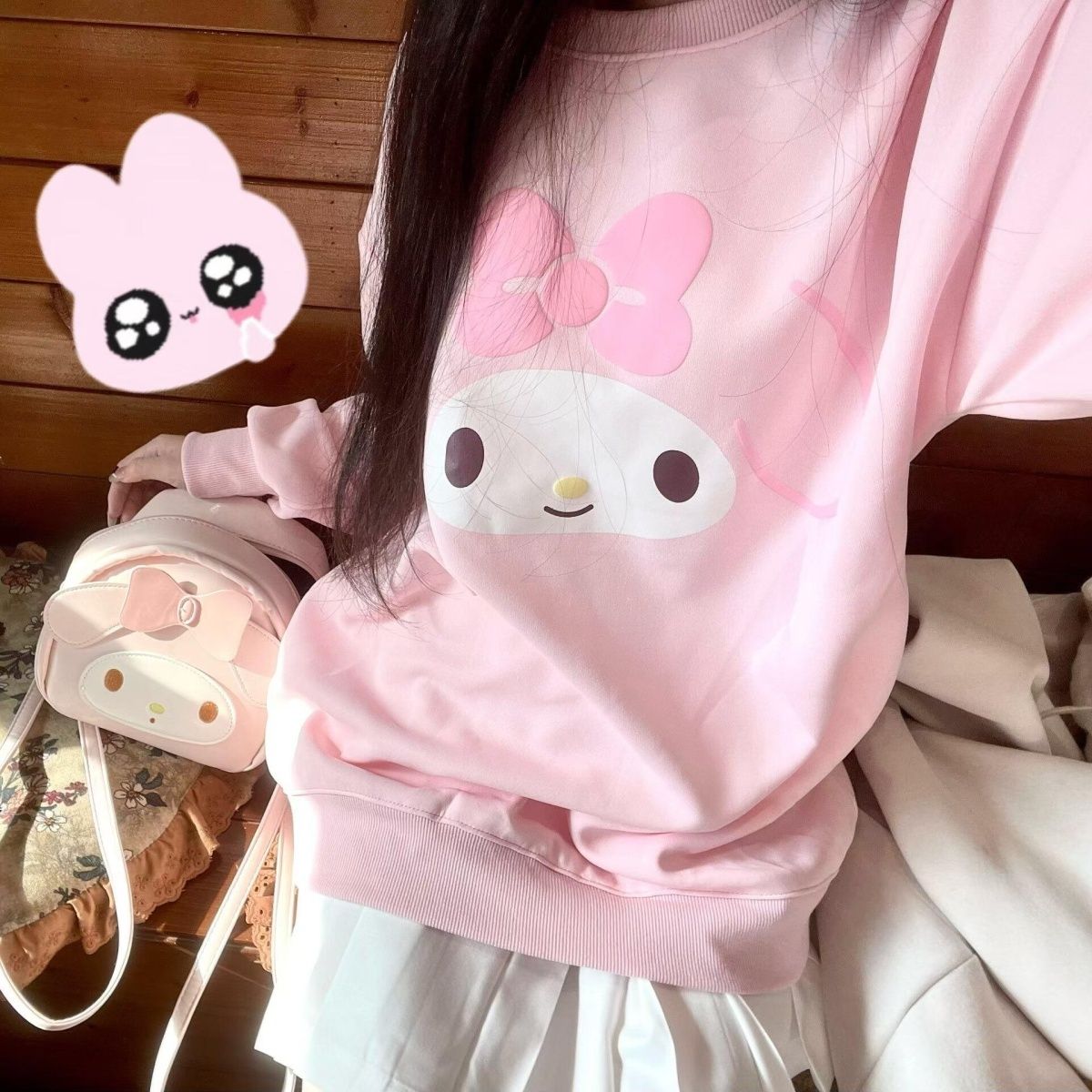 เสื้อฮู้ดดี้แขนยาวพิมพ์ลายซานร - Women'S Fashion Hoodies บทวิจารณ์และราคา