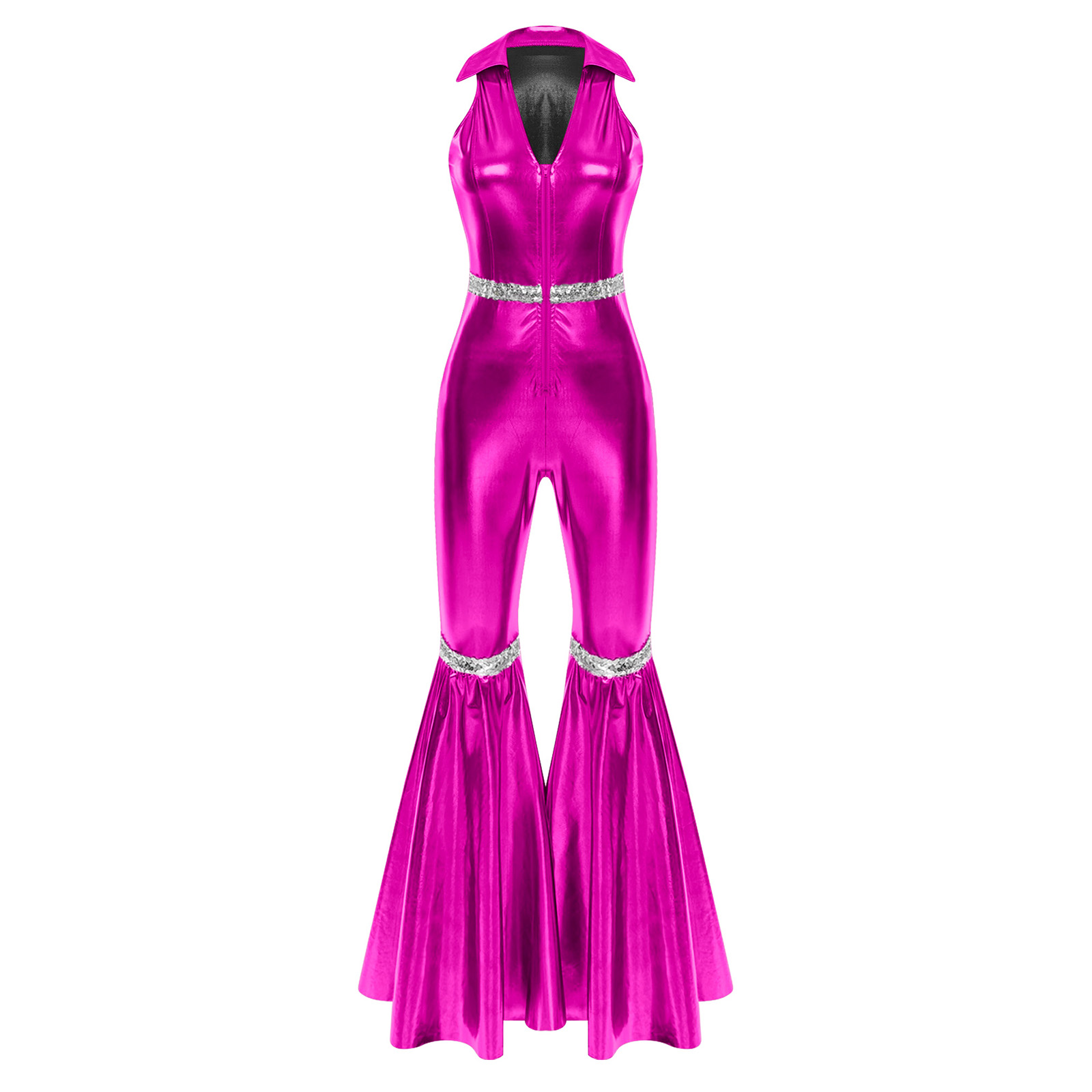 ผู้หญิง 70s Disco บอดี้สูทฮาโล - Sleeveless Jumpsuit บทวิจารณ์และราคา