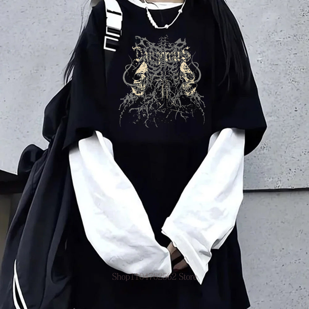 เสื้อยืดแขนยาวลายกราฟิกกะโหลกผ - Women'S Fashion Jersey บทวิจารณ์และราคา