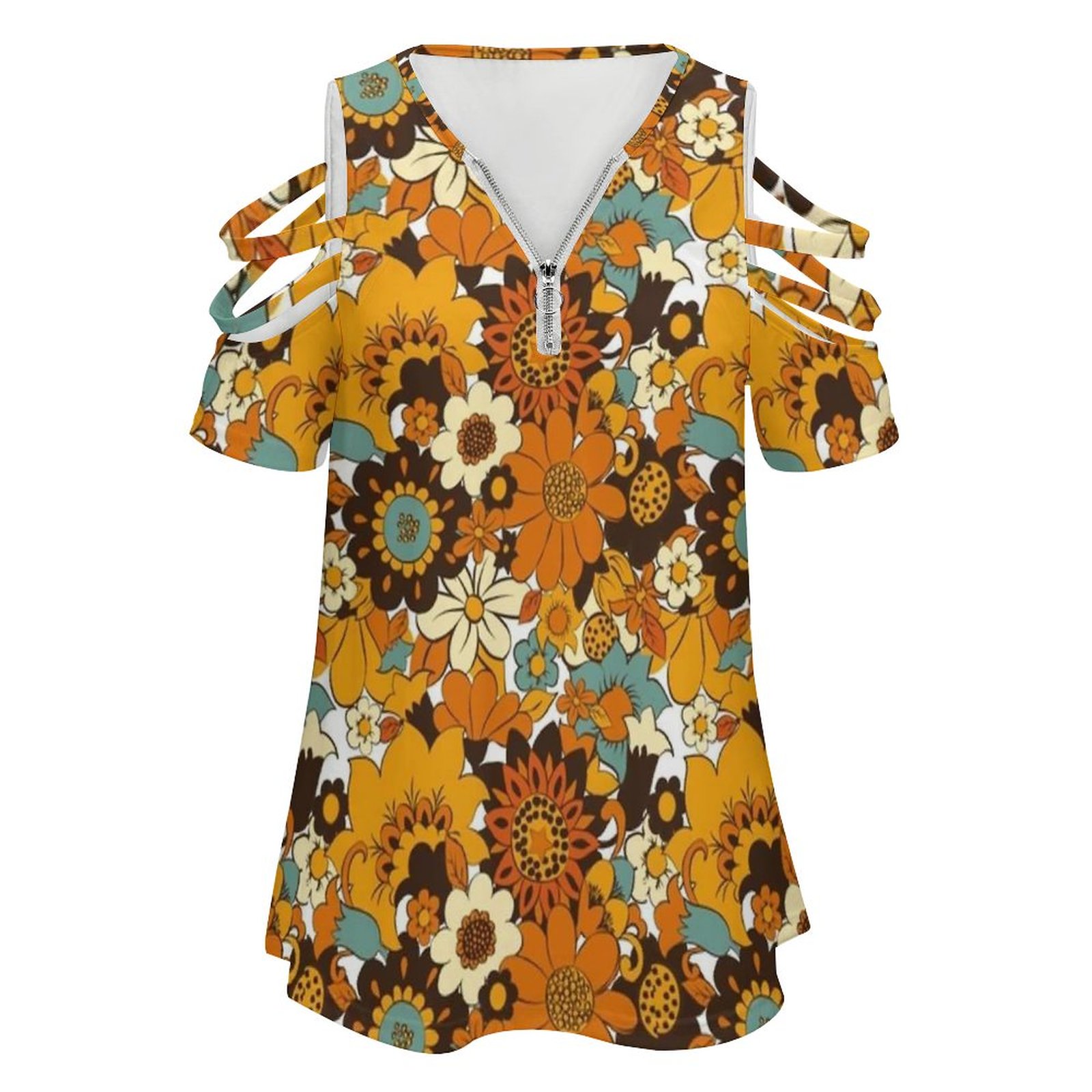 70S 60S Retro ดอกไม้,ดอกไม้รูป - Women'S Fashion Of The 70S บทวิจารณ์และราคา