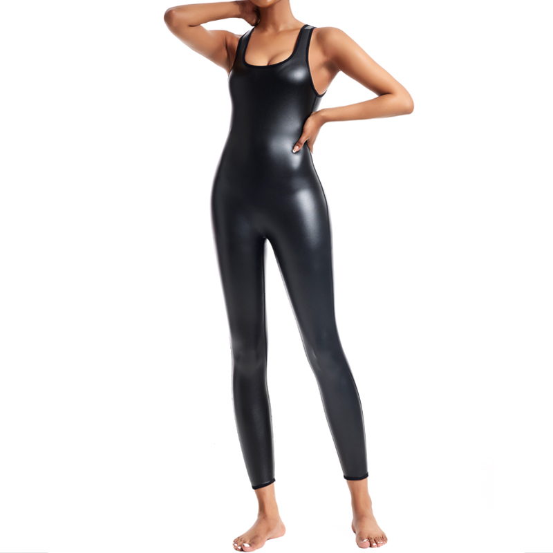 ชุดกระชับสัดส่วนหนังแบบชิ้นเดี - Sleeveless Jumpsuit บทวิจารณ์และราคา