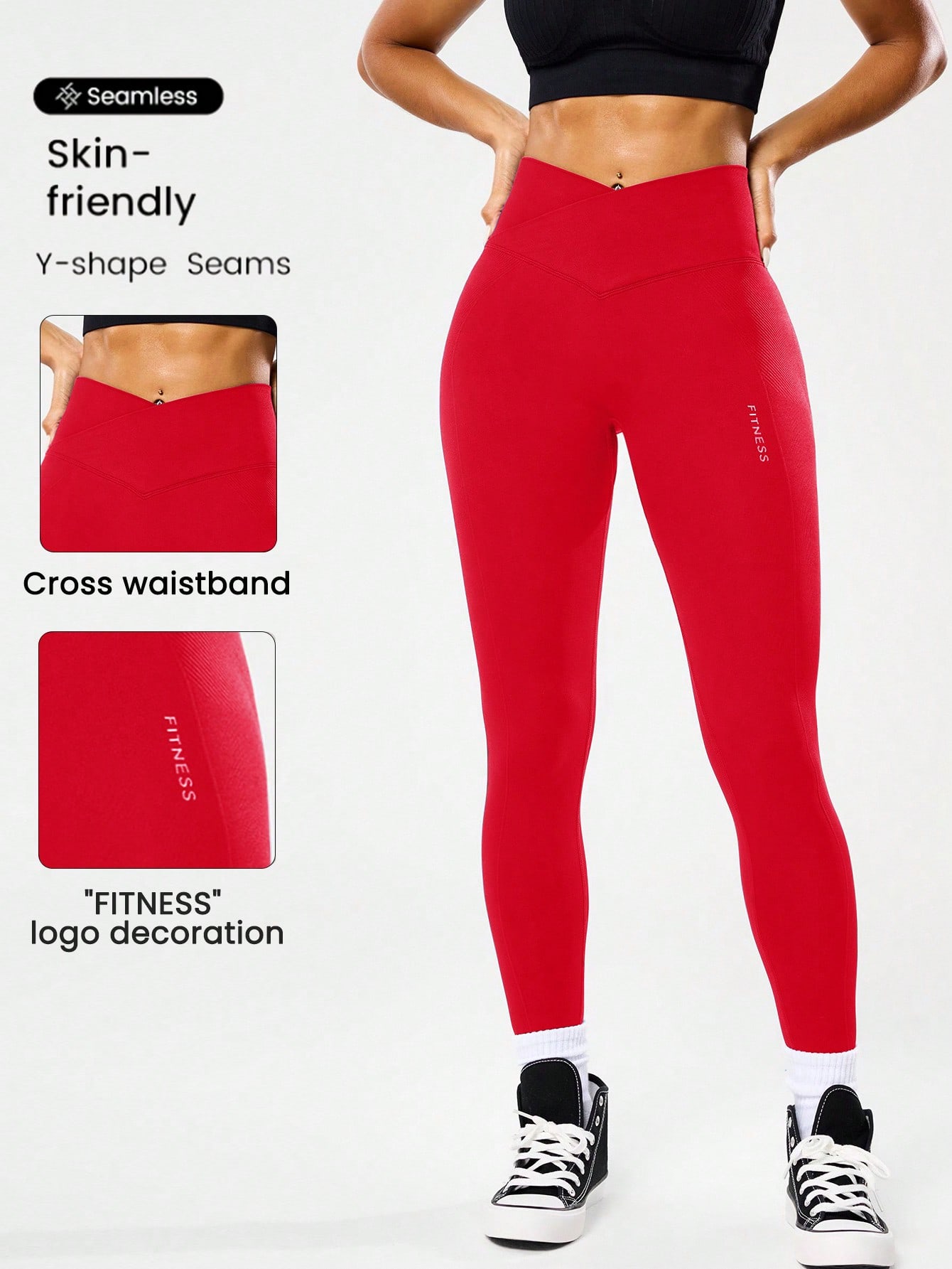 กางเกงโยคะเอวสูงไร้ตะเข็บสำหรั - Women'S Fashion Leggings บทวิจารณ์และราคา